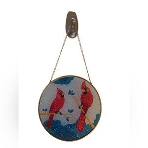 Red cardinal bird sun catcher.  Brand new.